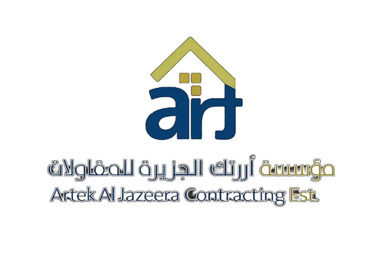 شعار مؤسسة ارتك الجزيرة للمقاولات - متخصصون في الساندوتش بانل